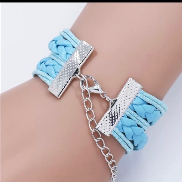 New Yin Yang ☯️ Infinity Leather Woven Bracelet - Picture 2 of 2